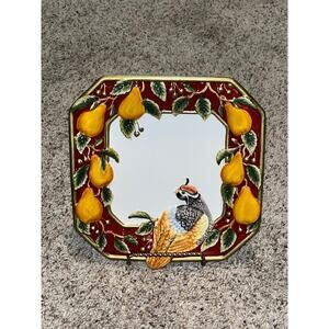 Fitz and Floyd PARTRIDGE Canapé Plate Autumn/Fall EUC